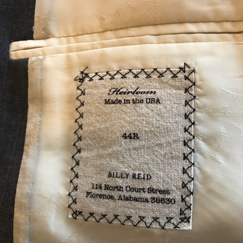 Grey Peak Lapel Billy Reid Suit